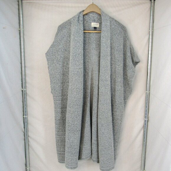 Universal Thread Goods Co. OSFM Sleeveless Light Gray Midi Sweater Wrap One Size - Picture 1 of 10